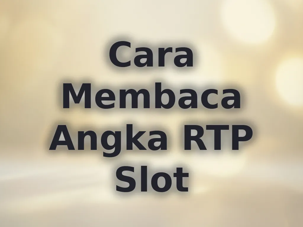 Cara Membaca Angka RTP Slot